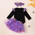 thumbnail image 5 of Enyan Newborn Baby Girl Halloween Outfit 4-Piece Toddler Girls Clothes Pumpkin Shirt Tutu Skirt Headband Leg Warmer Set, 5 of 6