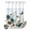 Blue, variant on No Hook Shower Curtain, Teal Tulip Butterfly Shower Curtains for Bathroom with See Through Top Window, Turquoise Floral Farmhouse Beige Waterproof & Washable Bath Curtain Extra Long 72"x96"