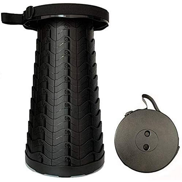 Taburete portátil telescópico, taburete plegable retráctil para acampar para pesca, senderismo, viajes, colas, jardinería carga máxima (3 uds)