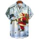 thumbnail image 1 of Camisa informal de Papá Noel para hombre, ropa de manga corta a la moda para fiesta hawaiana, ropa de playa estilo callejero de verano, 2024, 1 of 4