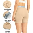 thumbnail image 3 of wirarpa Women's Cotton Boxer Briefs Anti-Chafing Boyshorts Panties 5.5" Inseam 4 Pack(S, Black/Slate/Green/Beige), 3 of 7
