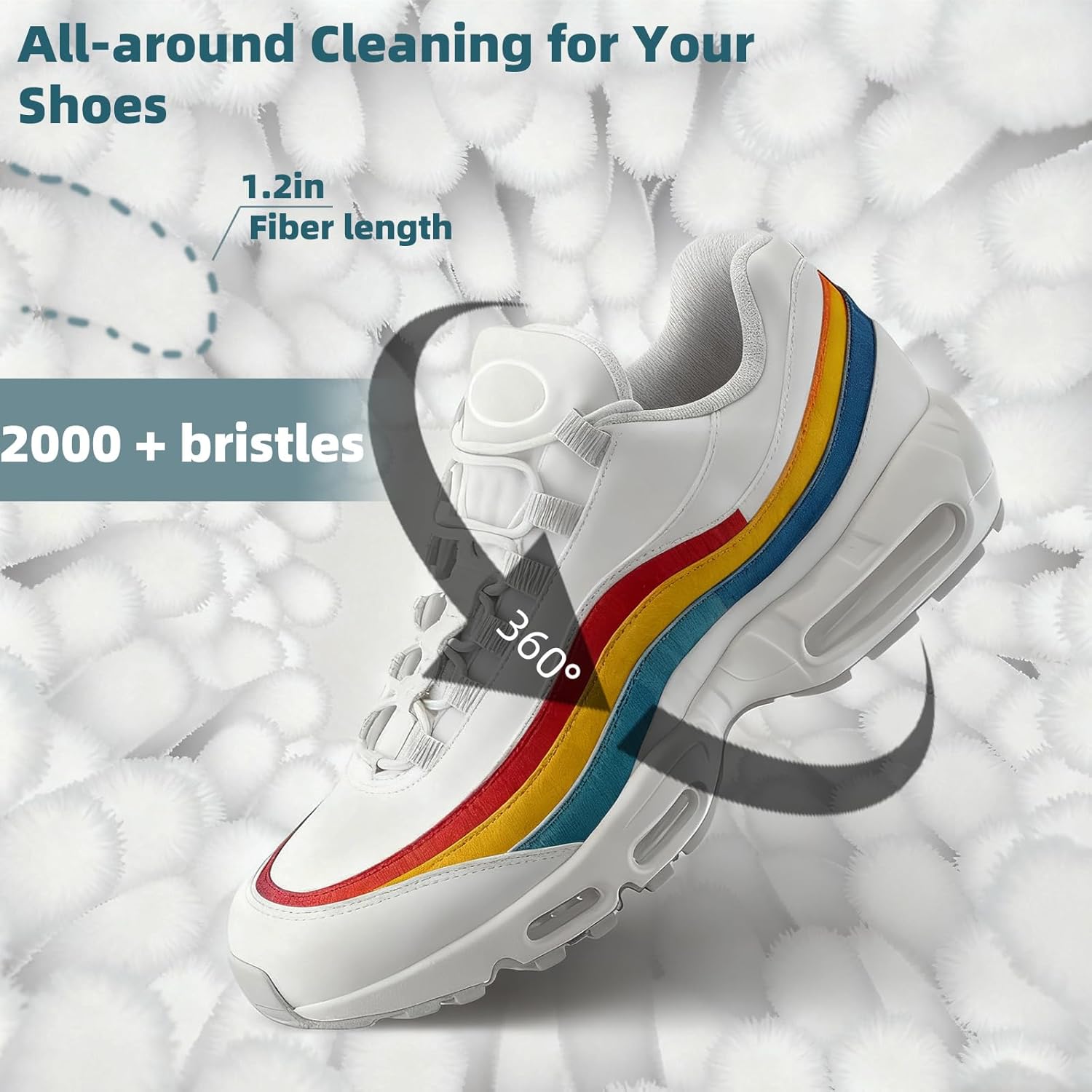 Shoe Washing Machine Bag Laundry Shoe Bag for Washer and Dryer Reusable 2pc Shoe Cleaning Bags for Sneakers 360° Deep Cleaning Machine for All Shoes Types With Self-locking Zipper White 2Pcs