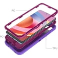 thumbnail image 4 of Galaxy A52 5G Case for Samsung Galaxy A52 5G Case Military Drop Shockproof Armor Heavy Duty Rugged 3 in 1 Protection Cover for Galaxy A52 5G Phone Case (Purple+Rose Red), 4 of 14