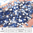 thumbnail image 2 of Rhinestones Flatback Round Crystal Glass Rhinestones Gems for Crafts Nail Face Art Clothes Shoes Bags DIY - light blue, 2 of 5