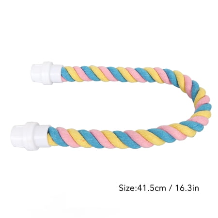 Safe Cotton Rope Perch For Parakeets Cockatiels, Colorful, Bendable Fun!