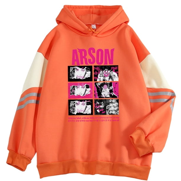 2022 Nuevo KPOP BTS J-HOPE ARSON Misma sudadera con capucha Hombres y mujeres Tallas grandes Estilo coreano ins Pareja salvaje suelta Sudaderas Estudiante Moda Casual Streetwear Pullover Top