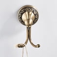thumbnail image 2 of GUOOL Antique Brass Double Robe Hook Hanger Bathroom Hardware Bath Accessory Storage, 2 of 9