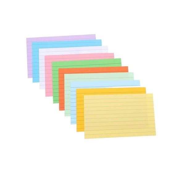 TIELUTT 500 Pcs Cartes d'Index Couleur Cartes à Notes Lignées Cartes à Notes Vierges Cartes de Visite pour Étudier Prendre des Notes Super Adhésives Notes Adhésives pour Livres Tableau de Messages Extérieur avec Calendrier de Posts Grands Blocs 5