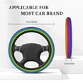 thumbnail image 5 of Haiem Colorful Glitter Rainbow Print Steering Wheel Cover 15 Inches for Women Men, Neoprene Anti-Slip Cute Car Steering Wheel Grip Wrap Car Accessories Protective Case Cover for Vehicle Truck SUV, 5 of 8