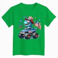 thumbnail image 4 of NIEWTR Boys Home Wear T-Shirts Short Sleeve Breathable Cotton Tees Loose Fit Comfortable Crew Neck Tops for Lounging and Play（Green,7-8 Years), 4 of 4