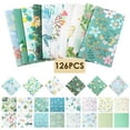 thumbnail image 3 of 126 Pcs Assorted Charm Pack for Quilting Cotton Fabric Square 5 x 5 inch Precut Quilted Fabric Floral Patchwork for Sewing DIY Craft, 3 of 8