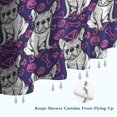 thumbnail image 6 of Purple French Bulldog Shower Curtain 36"x72" ,Bathroom Decorative Shower Curtains Set with 12 Hooks,Modern Waterproof Washable Shower Curtain, 6 of 6