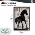 thumbnail image 3 of Equinity Horse Silhouette Black Framed Floater Canvas Wall Art, design by Annabelle Hall, 3 of 10