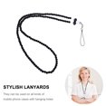 thumbnail image 3 of MasteelfCA 3 Pcs Beaded Phone Straps Protective Neck Pendants Decorative Lanyards (Black), 3 of 8