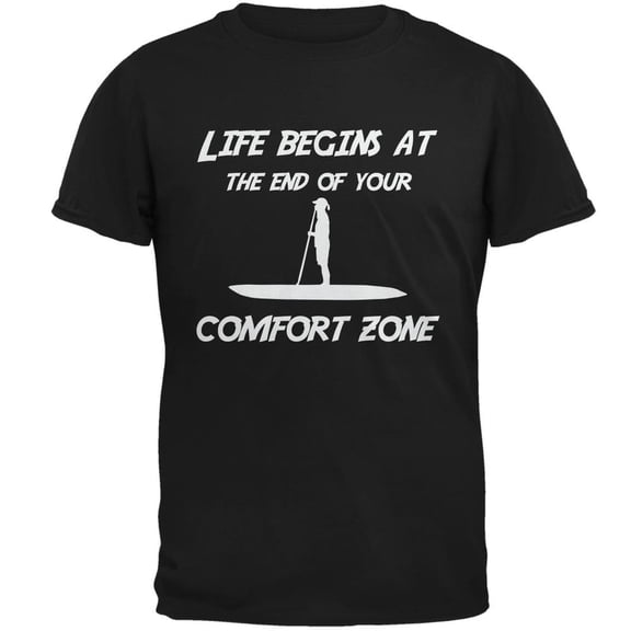 Comfort Zone Paddle Board Black Adult T-Shirt - X-Large
