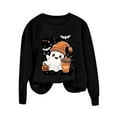 thumbnail image 4 of Clearance Sale,GA WEIHUA Halloween Sweatshirts for Women Funny Cute Ghost Graphic Sweatshirt Spooky Season Party Sweater Fall Pullover Top 2024,Black,L, 4 of 5