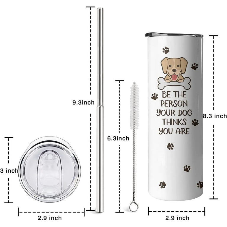 SassyCups Stainless Steel Dog Mom Tumbler, Cup For Dog Lover, White, Mint,  Black, 20 oz