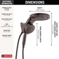 thumbnail image 5 of Delta 6-Setting HydroRain Premium 2-in-1 Dual Shower Head with ProClean Spray, Oil Rubbed Bronze High Pressure Shower Head with Handheld Spray, 1.75 GPM Flow Rate, Venetian Bronze, 5 of 7
