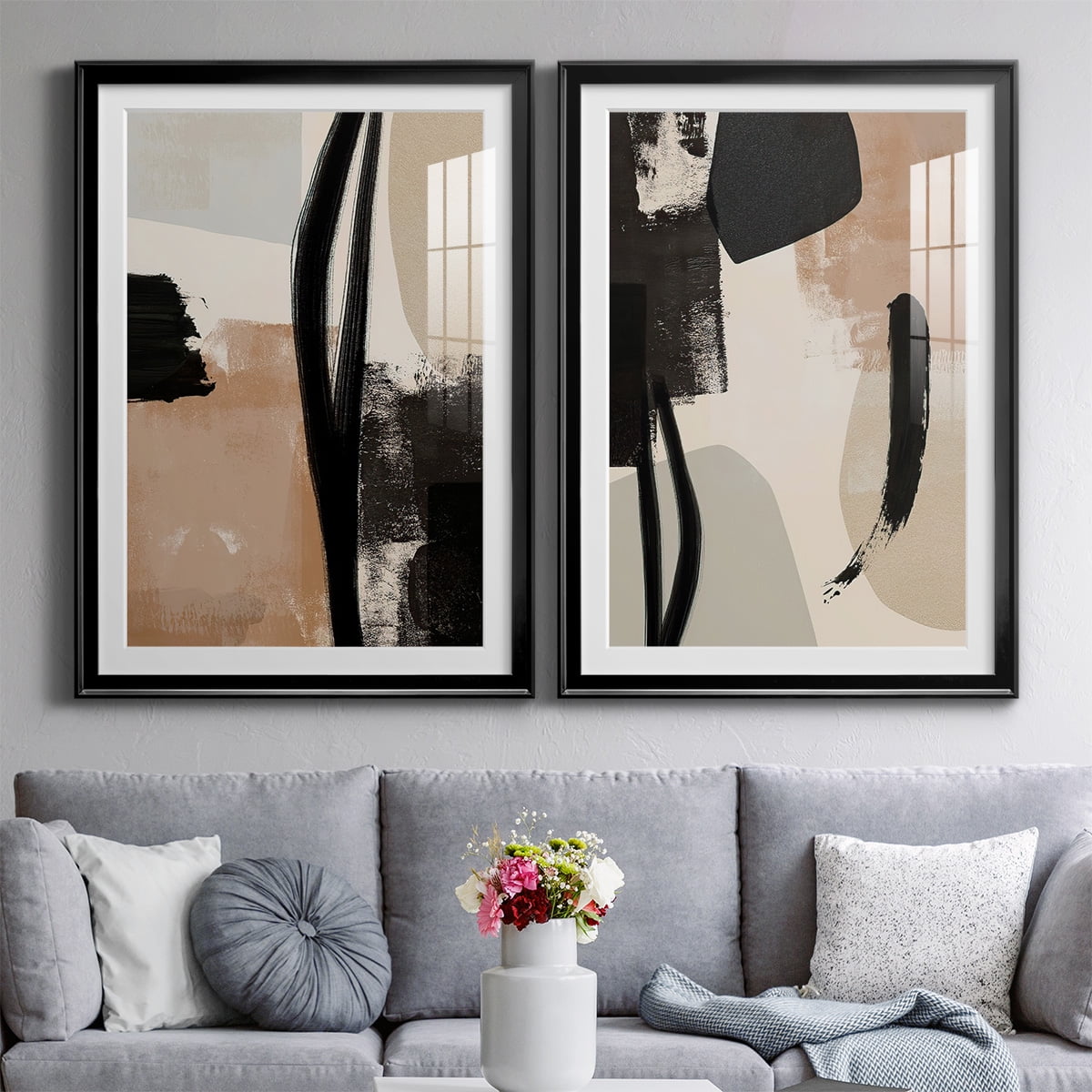 Wexford Home Selective Arrangement I Premium Framed Print, 22.5" x 30.5" - Ready to Hang, Black (Set of 2)