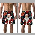 thumbnail image 3 of luoweisi Men's Beach Shorts Quick Dry Swim Trunks with Mesh Lining Santa Claus 2XL, 3 of 5