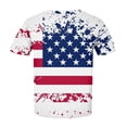 thumbnail image 4 of Brnmxoke Plus Size American Flag Shirts Women Patriotic Shirts USA Flag Graphic T-Shirt 4th of July Tee Tops Loose Oversized Tees Shirt 2024 Summer Tunic Tops, 4 of 4