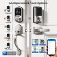thumbnail image 3 of Veise Fingerprint Smart Locks for Front Door with Handle Set, Keyless Entry Keypad Deadbolt, Digital Electronic Touchscreen, Easy Install, Satin Nickel, 3 of 9