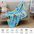 thumbnail image 4 of Construction Toys Gifts for Boys, Kids Throw Blanket, Soft Fleece Blanket for Kids Boys, Cozy Toddler Blanket for Boys Girls Birthday Gifts, Fuzzy Cute Blanket for Couch Bed Car 40"X50", 4 of 6