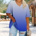 thumbnail image 4 of Plus Size 4X Women's Short Sleeve Tops Sale Under $10 Free Shipping Summer Casual Loose Print Blouse, 4 of 6