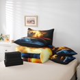 thumbnail image 6 of Homewish Teens Adults Natural Disaster Lightning Bedding Comforter Set 7 Pieces,Ocean Sea Theme Full Bedding Set Lightweight,Abstract Gradient Fitted Sheet Flat Sheet,Lightweight Room Decor, 6 of 8