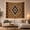 Golden Diamond, variant on Southwestern Diamond Geometric Pattern on Cream Background, Cozy Boho for Wall Decor Lovers, Rustic Southwestern Art Housewarming Gift, Tapestry Wall Hanging for Living Room and Bedroom
