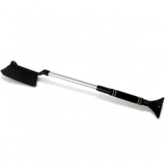 TrexNYC 22-30" Extendable Snow Brush & Ice Scraper Adjustable Handle, Scratch-Free Winter Car Tool for SUVs & Cars