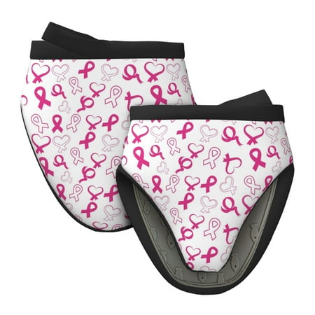 

Qekee Breast Cancer Awareness4 Print Non-Slip Mini Oven Mitt Silicone Oven Mitts Heat Resistant Kitchen Mittens Pinch Mitts Cooking Mitts