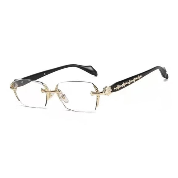 Fashionable 2000S Frameless Glasses Comfortable Frame Wide Visual Opticals Glasses