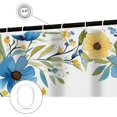 thumbnail image 6 of Bible Verse Botanical Shower Curtain Christian Scripture Jesus Quote Bath Curtain with Plant Leaves, Floral Inspirational Faith Bathroom Shower Curtain Set with Hooks Teal Yellow, 6 of 7