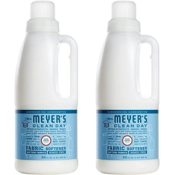 Mrs. Meyer's Clean Day Clean Day Fabric Softener Liquid, Rain Water, 32 fl oz (2 pack)