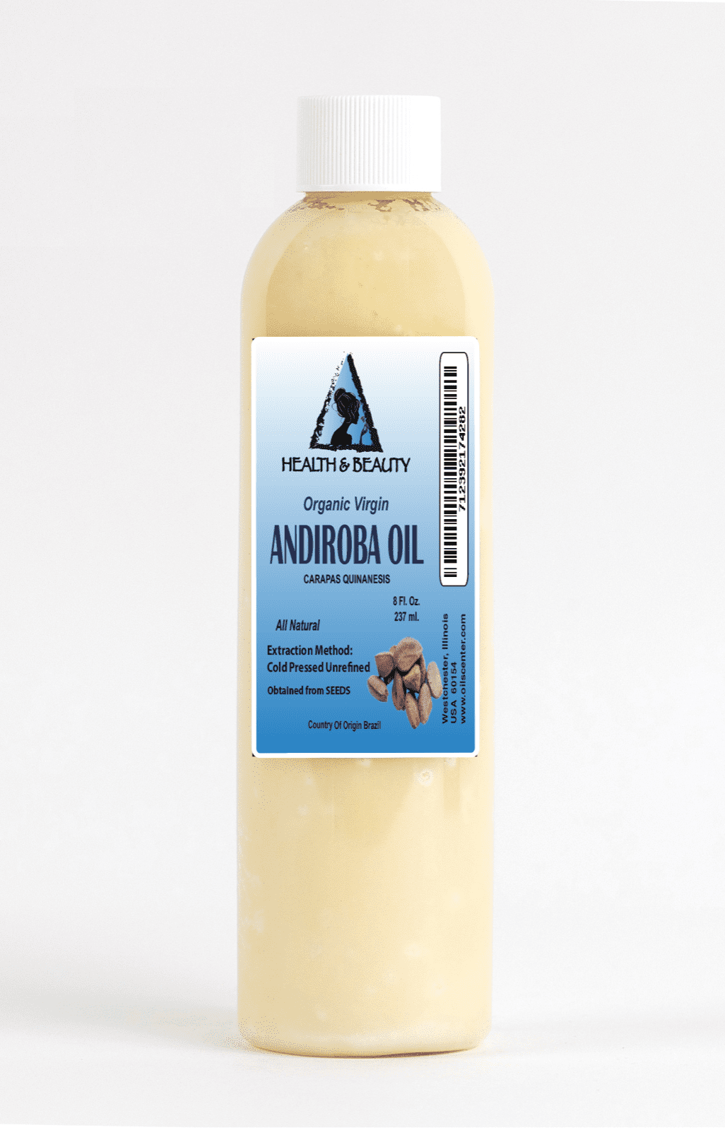 Andiroba Seed Oil Unrefined Virgin Organic Cold Pressed Raw Pure 8 oz