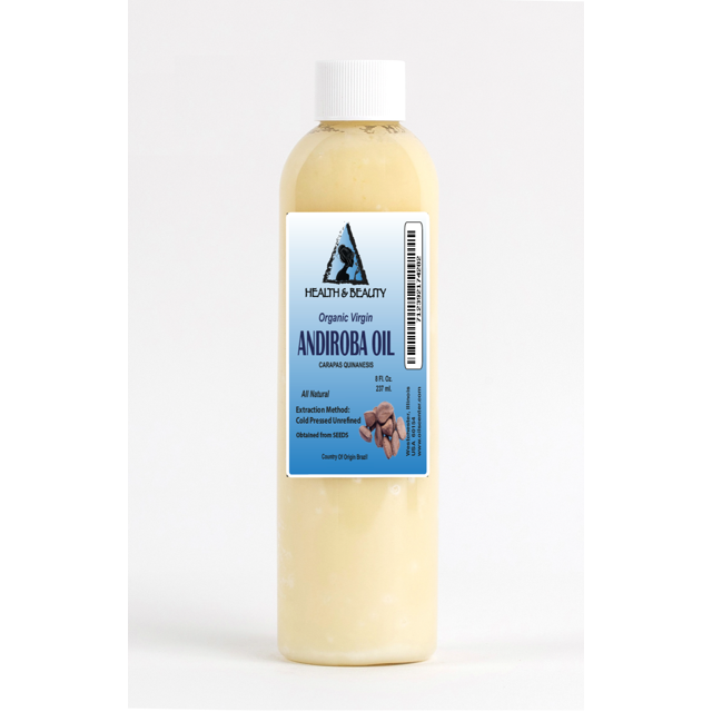 Huile de Graines d'Andiroba Non Raffinée Vierge par h&b oils center Pressée à Froid 8 oz