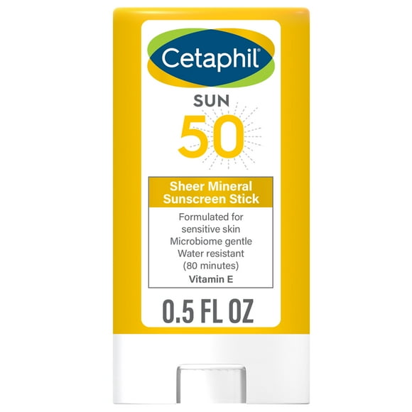 Protector solar en barra Cetaphil Sheer Mineral SPF 50 15 ml para rostro y cuerpo