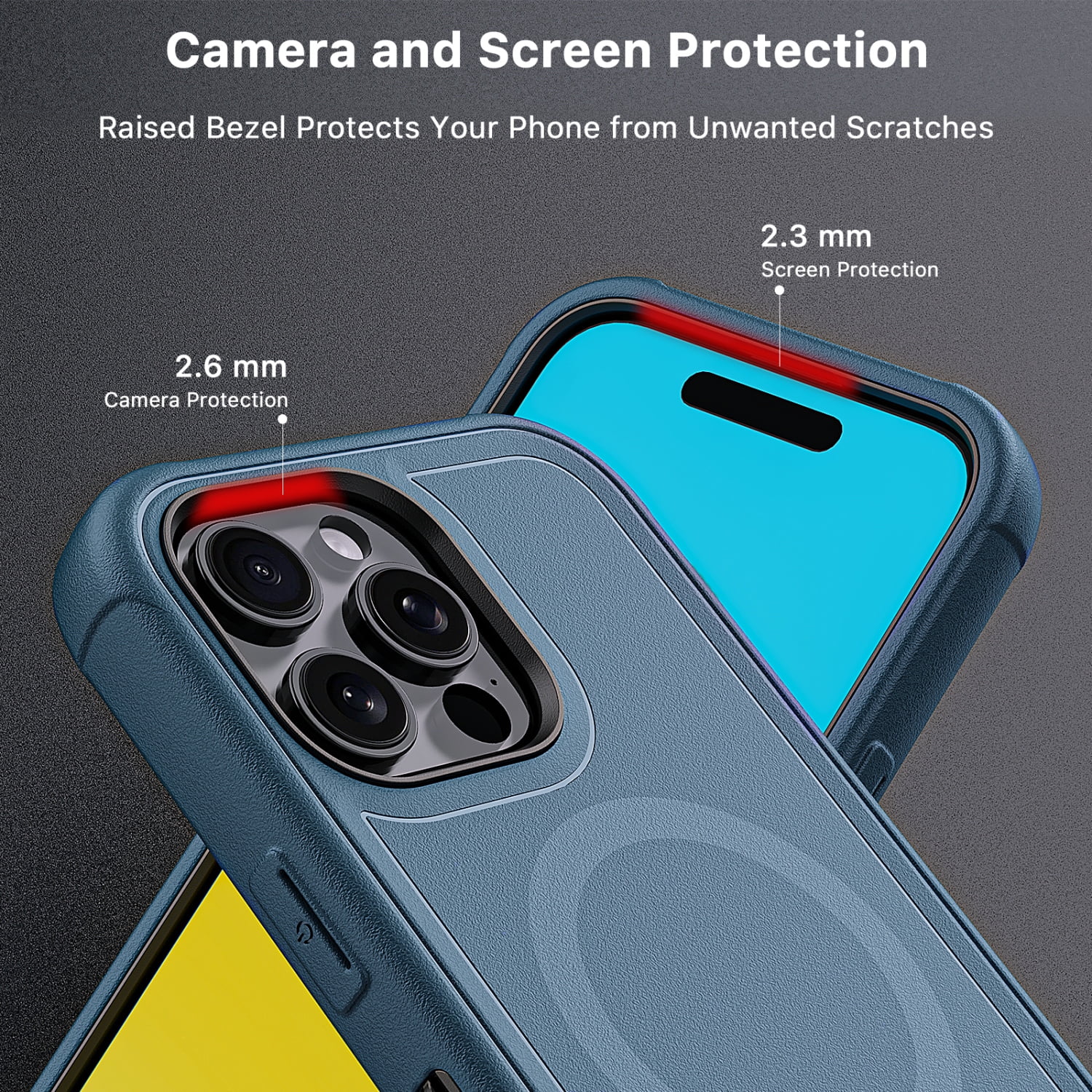 MyBat Pro Maverick Series Case with Holster and Tempered Glass for Apple iPhone 16 Pro - Blue