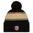 thumbnail image 2 of Men's New Era Black New Orleans Saints 2024 Sideline Cuffed Knit Hat with Pom, 2 of 2