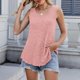 thumbnail image 5 of mfyjkho Camisetas Sin Mangas, Suéter Informal De Rayas De Color Liso Con Cuello En V Para Mujer, Primavera Y Verano Tops Bohemios Para Mujer M, 5 of 7