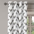 thumbnail image 3 of Ambesonne Floral Grommet Curtain, Modern Bouquet Leaves Blooms, 50"x108", Grey and Dark Peach, 3 of 5