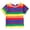 Multicolour, variant on uikmnh Girls Black & White Striped Short Sleeve Tee, Casual Comfort Summer Top for Kids Color:Orange,Size:10-11 Years