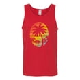 thumbnail image 2 of Tropical Palm Trees Silhouettes with Sunset | Mens Pop Culture Graphic Tank Top, Red, 2XL, 2 of 4