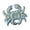 Blue D, variant on yatuiex Marine‑Themed Cabinet Knob, Solid Iron Coastal Drawer Pull with Starfish Shell Crab Vintage Relief Furniture Hardware White B