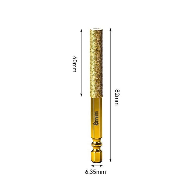 Perforadores de Vidrio para Perforación de Agujeros en Vidrio con Recubrimiento de Diamantes Hex Shank Grinding Head Set 6-16Mm, Tile & Glass Drilling Hole Cutter
