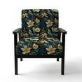 thumbnail image 4 of Designart "Twilight Serenity In The Tropics I" Chaise d'Appoint Tropicale Dorée - Fauteuil Tropical pour Chambre, 4 of 7