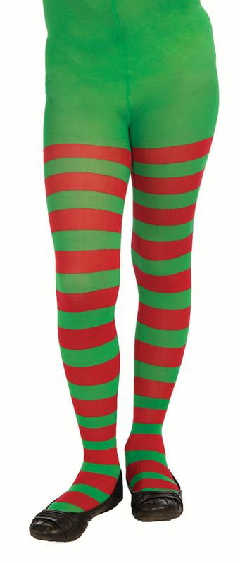 Red And Green Striped Tights Christmas 