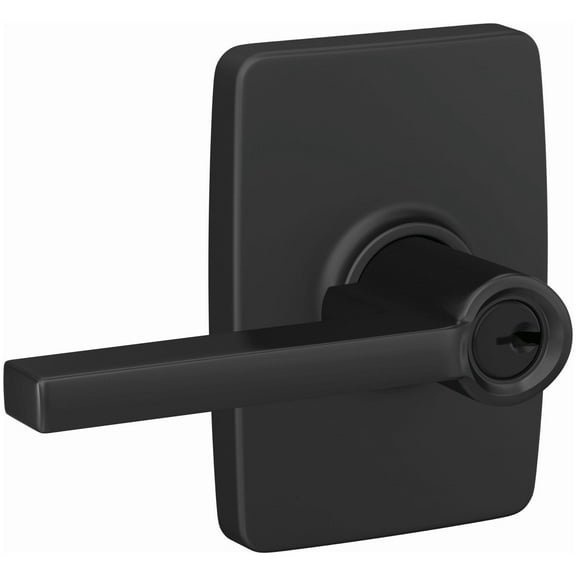 Schlage F51a-Lat-Gee Custom Latitude Passage Or Privacy Door Lever Set - Black