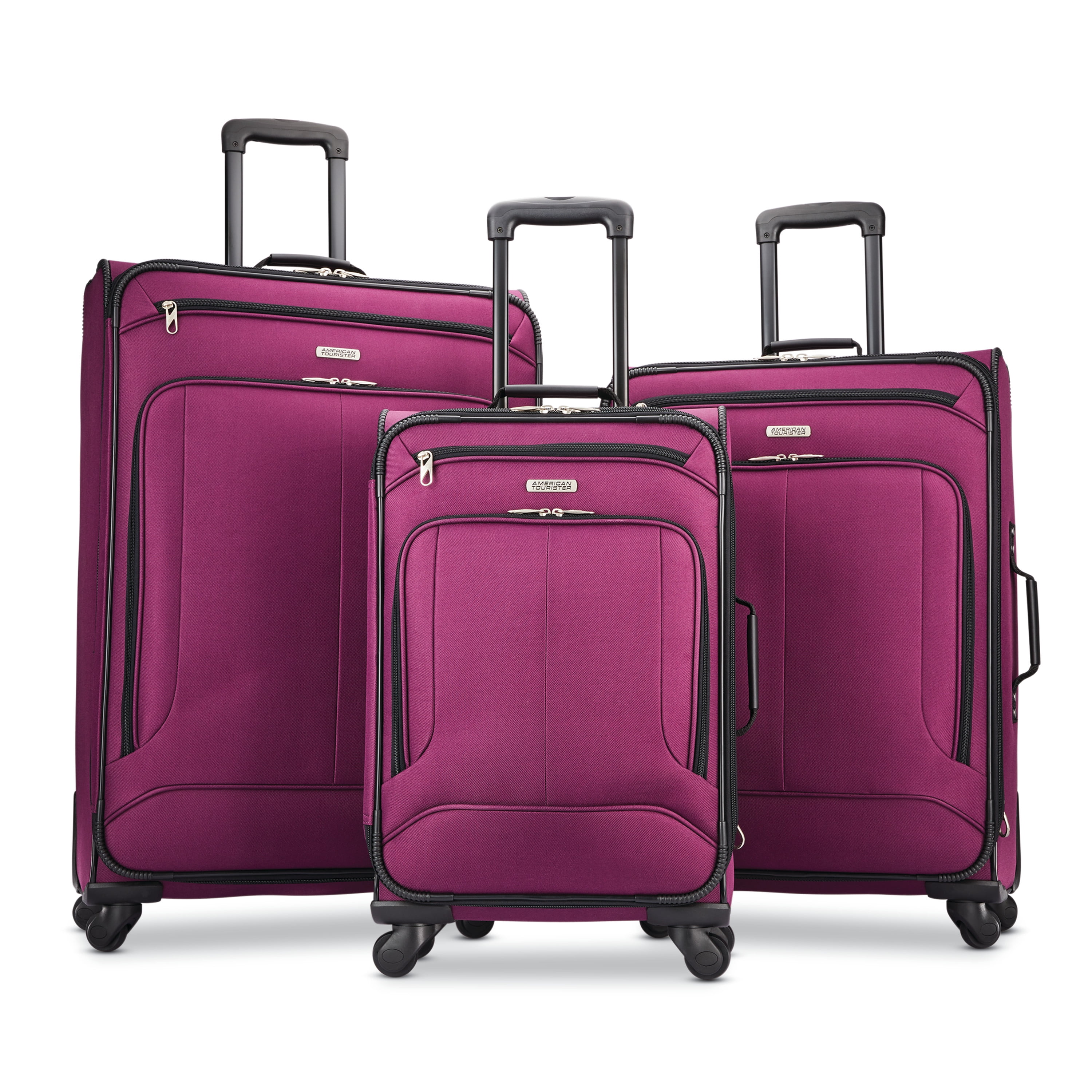 American Tourister Pop Max 3-Piece Softside Spinner Travel Set, 21-inch ...